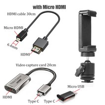 서브모니터 노트북 보조 듀얼 게이밍 플스 포터블 bfollow android smart as dslr 카메라 휴대용 모니터 어댑터 vlog youtuber video 131, 씨엔, 마이크로 HDMI로