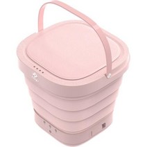 미니세탁기 초소형 캠핑 접이식 세탁기 탈수기 속옷 아기 옷 여행 기숙사, 미국, 분홍색+미국