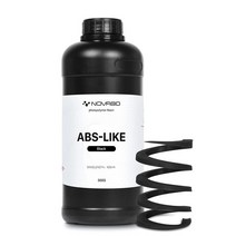 NOVA3D ABS-Like 레진 빠른 405nm UV 경화 표준 포토폴리머 고정밀 깨지지 않는 인쇄액 LCD 용, 01 black 500g
