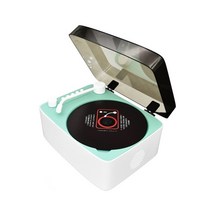시디플레이어 CD 플레이어 5v 2a 휴대용 cd 블루투스 스피커 스테레오 cd led 스크린 마운트 가능 cd 음악 ir 원격 제어 26, 녹색 usb 충전
