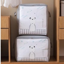 다용도 옷 이불 정리함 패딩 보관 주머니 싸개 보관함 부직포 수납함 포장 커버 가방, 가로형