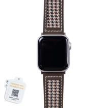 모할랩 애플워치 3/4/5/6/7/8/SE 호환 하운드 투스 가죽 스트랩 + 보호필름, 03 에토프, 38mm