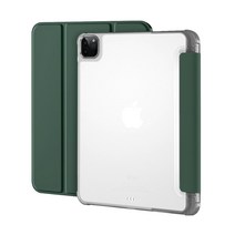 페버 A 아이패드 프로 4 5 6 세대 12.9인치 애플펜슬 수납홀더 스마트커버 클리어 칼라 케이스 YP-CIP220PA, 그레이