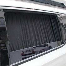 포터2 운전석 1열 햇빛가리개 암막 커튼 조수석 가림막 뒷좌석 유아 어린이 아기차량 햇볕 차박 캠핑 자동차 윈도우, 2열 더블캡, 블랙