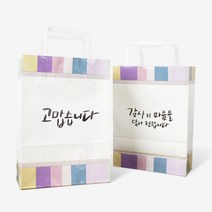 나우스팩 고맙습니다 납작끈 쇼핑백 (100장), 단품