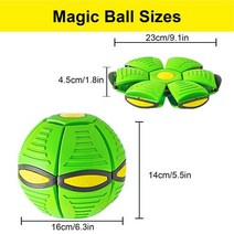 매직 플랫 볼 UFO Magic Ball Deformation UFO Toy With Lights Fly Saucer Magic Balls Flying Flat Throw, 01 Green