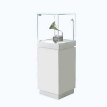 박물관 진열장 문화재 전시대 대형 테이블 쇼케이스, 화이트형 2개 40x40x120