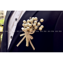 신랑부토니에 코사지 우아한 고급