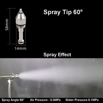 전동 비료살포기 분사기 배부식 초음파 노즐 에어 분무기 스프레이 드라이 포그 초미세 미스트 304 스테인, 02 spray tip 60, 02 spray tip 60