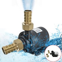 순환모터 수중 온수순환용 보일러 순환용 DC 12V 24V 홈 휴대용 브러시리스 모터 잠수정 황동 조인트 14/16, 02 24V_01 14mm