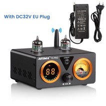 AIYIMA T9 PRO HiFi 블루투스 튜브 앰프 스테레오 파워 앰프 USB DAC 동축 OPT 가정용 오디오 앰프 VU 미터 앰프 100Wx2, 02 T9 PRO 32V EU