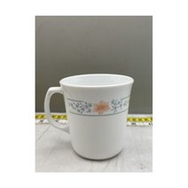 NOS Corning 코렐 Apricot Grove 블루 & Peach 플라워 커피 머그 티컵 GA16