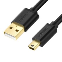 Ugreen USB2.0 Mini 5핀 케이블 1m/U-10355/미니5핀/금도금 커넥터/알루미늄 차폐/충전+데이터 전송/튼튼한 PVC 소재