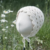 슬로우모먼츠 사계절 데이지 보넷 - 아기보넷 코바늘 보넷 만들기 DIY 키트, 16돌체레드