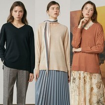 리베레츠 호주산울실크브이넥니트3종세트