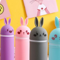 단체선물 캐릭터필통 파우치 세우는필통 원형 연필꽂이, 블루