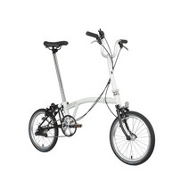 성인자전거 완전조립 접이식 자전거 BROMPTON Xiaobu A 라인 매트 화이트 M 핸들바 3단 E 버전 가볍고 휴대 가능한, 1. 매트화이트 16인치