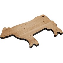 J.K. Adams 14인치 x 9인치 단풍나무 도마 돼지 모양, 업, 돼지고기