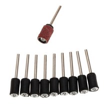 10pcs dremel 액세서리 드럼 고무 맨드릴 2.35mm 3.175mm 샌더 샌딩 용 생크로드 회전 도구 용 연마 연마, 2.35mmx6.35mmx12.7mm