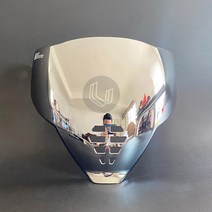 아이콘 헬멧 바이저 Airflite 오토바이 렌즈 앞 유리 쉴드 안티 uv, 11 Silver, 1개