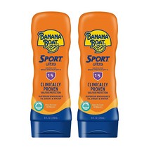 Banana Boat Sport Ultra Reef Friendly 브로드 스펙트럼 자외선 차단 로션 SPF 15 226 8g(8온스) - 트윈 팩, 8 Ounce (Pack of 1), Lotion Twin Pack