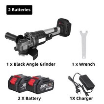125mm 3 속도 Brushless 전기 앵글 그라인더 연 삭 마키 타 18V 배터리에 대 한 무선 DIY 목공, 01 2 Battery Black