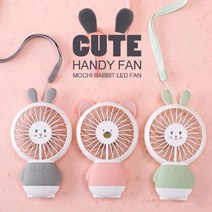 위wjr_얇고 앙증맞은 목걸이줄 LED 핸디선풍기 여름 산책 직장인 USB 학생 외출 형선풍기 야외 휴대용 손선풍기♥hspirit, ♥hspirit토끼 임의색상 1개