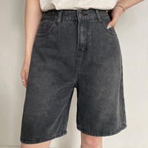 여성용 테니 하프 데님 청 반바지