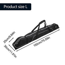 스키바인딩 스키장비600D 방수 스노우보드 보관 가방 탑 핸들 포함 스키 보관함 보드 바인딩용 휴대용, 01 192cm