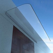 아크릴 투명 처마 테라스 캐노피 그늘막 차양막 어닝, 400x800mm 반투명 외벽 설치