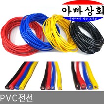 아빠상회 PVC전선 1.5sq 흑색 3미터, 1개입