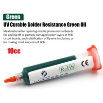 10ML 6 색 UV 경화 솔더 마스크 잉크 PCB BGA 회로 기판 절연 보호 솔더링 페이스트 플럭스 오일, 06 Green