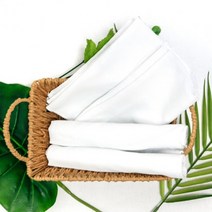 온리크(ONLIQ) 국내산 친환경 순면 무형광 고급 소창행주 43 x 43, 20개