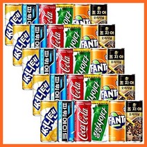 [취향저격] 6종 캔음료 혼합 세트 써니텐 파인애플 파워에이드 코카콜라업소용 칠성사이다업소용 환타 오렌지 조지아 오리지널 캔커피 탄산음료 이온음료, 30캔, 250ml