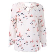 패션 여성 숙녀 시프 T 셔츠 플로럴 프린트 긴 소매 블라우스 캐주얼