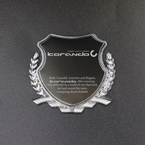 [가오] 코란도C C필러 휀다 꾸미기 레터링 포인트 튜닝 엠블럼 장식 익스테리어 몰딩, 블랙(1p)