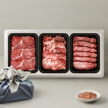 [고기장인백정] 한우 1+ 프리미엄구이 선물세트 1.2kg (꽃등심+업진살+부채살), 상세페이지 참조