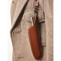 5522 펜 홀더 ver.2 가죽 펜케이스 만년필파우치, 우드브라운, 각인추가