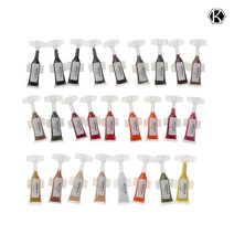 (1색상5개입) 세피아 반영구색소 1회용 0.6ml 무독성 자가검사획득 일회용색소 반영구재료, 레드컬렉션