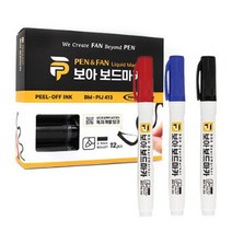 BOA 보아 마카 필터형 화이트 보드마카 1타 12개입, 레드
