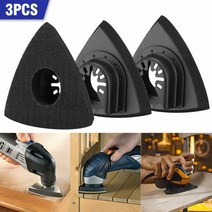 3pcs 삼각형 진동 도구 샌딩 패드 bosch dewalt craftsman 멀티 도구 용 퀵 릴리스 진동 도구, 협동사