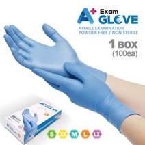 FDA 승인 에이플러스 니트릴 위생장갑 염소처리 파우더프리 A+ Exam Glove, 2박스(200매), 소(S)