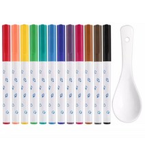 물에 넣을 수있는 그림 매직 워터 브러쉬 컬러 펜 12지, 12펜 1숟가락