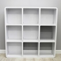 책장수납함 공간분리책장 거실책꽂이 더크린 DIY 스퀘어 틈새 오픈 서재장, 블랙 화이트
