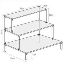 피규어케이스 피규어진열장 아크릴진열장 매니큐어 에센셜 오일 피규어 향수 컵 케이크 화장품용 아크릴 디스플레이 라이저 선반 정리 보관 랙 홀더 스탠드, [22] 3 tier