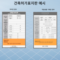 (건축허가 공사안내 표지판) 건축현장, 시트지
