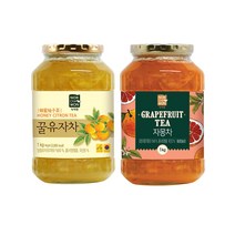 [녹차원] 꿀유자차 1kg+자몽차 1kg, 단품