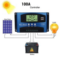 태양광 태양열 컨트롤러 충전 태양전지 Mppt 100a 60a 50a 40a 충전 컨트롤러 듀얼 Usb Lcd 디스플레이 12v, 04 D