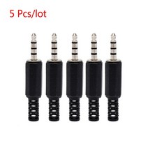 가전제품 전자기기 3.5mm 4 극 솔더 플매트 카펫 러그 DIY 오디오 이어폰 잭 헤드폰 스피커 케이블 수리 커넥터 어댑터, [02] 5 Pcs