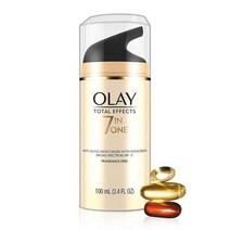 올인원 로션 남자 스킨 올레이 이펙트 7in1 안티 에이징 무향 SPF15 대형 34온즈 로운, 3.4 Fl Oz(1팩)